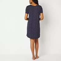 Liz Claiborne Cool and Calm Womens Round Neck Short Sleeve Nightshirt