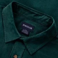 Haggar Corduroy Mens Long Sleeve Regular Fit Big and Tall Button-Down Shirt