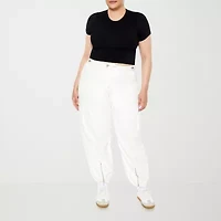 Forever 21 Cargo Womens Cinched High Rise Juniors Plus Jogger Pant