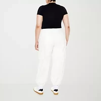 Forever 21 Cargo Womens Cinched High Rise Juniors Plus Jogger Pant