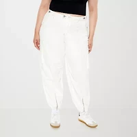 Forever 21 Cargo Womens Cinched High Rise Juniors Plus Jogger Pant
