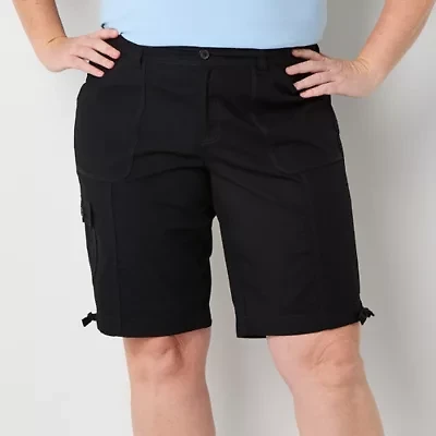 St. John's Bay Womens 11 1/2" Mid Rise Plus Bermuda Short