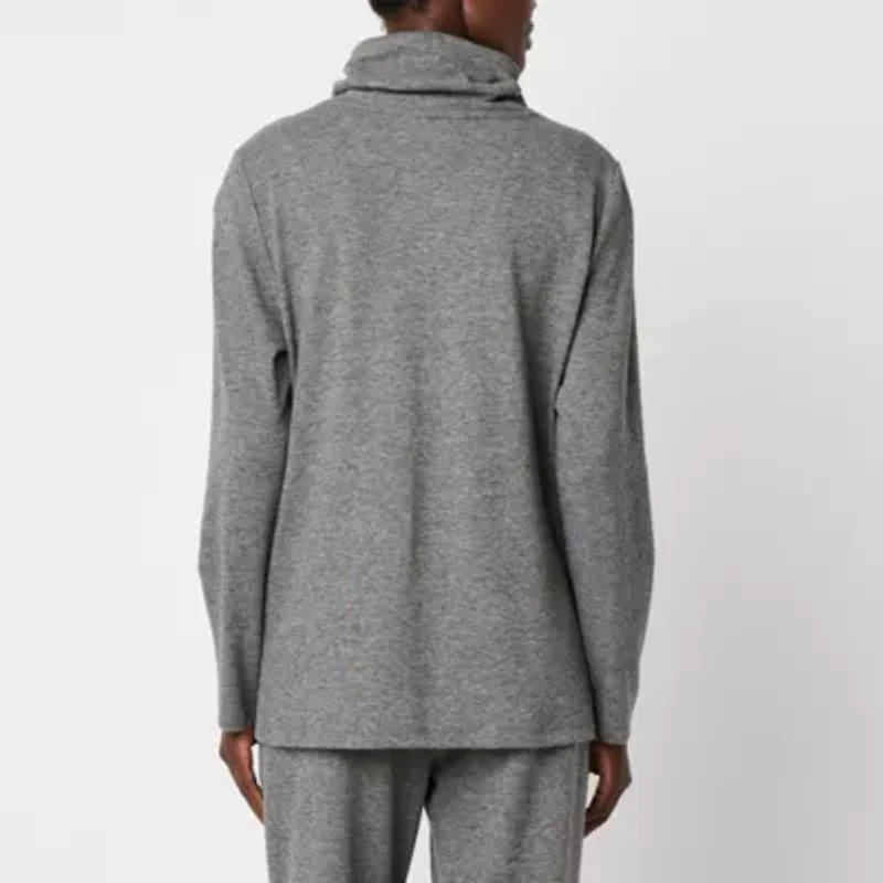 Liz Claiborne Womens Cowl Neck Long Sleeve Tunic Top