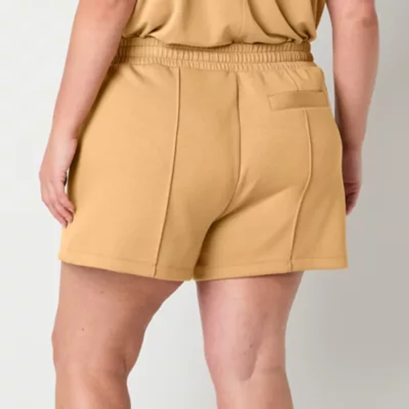 Stylus Womens High Rise Plus Pull-On Short