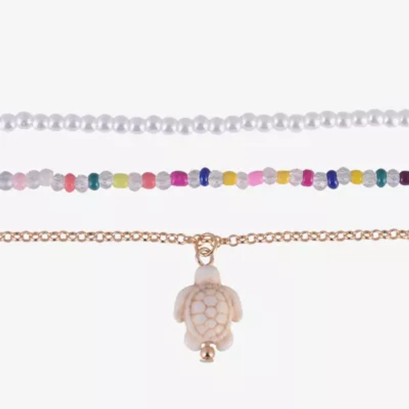 Arizona Gold Tone Turtle Womens 3-pc. Necklace Set