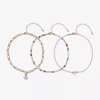 Arizona Gold Tone Starfish Womens Anchor 3-pc. Necklace Set