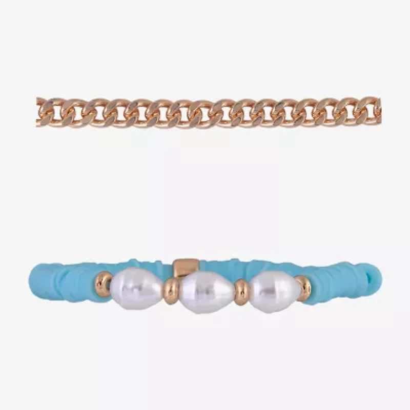 Arizona Gold Tone Cowrie Shell Womens 3-pc. Bracelet Set