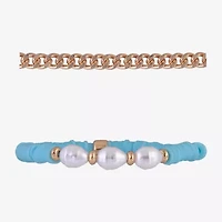 Arizona Gold Tone Cowrie Shell Womens 3-pc. Bracelet Set
