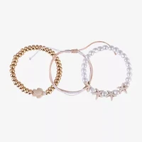 Arizona Gold Tone Turtle Starfish Womens 3-pc. Bracelet Set