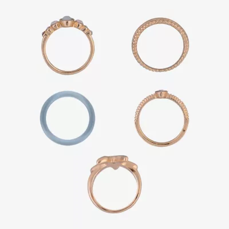 Arizona Gold Tone Starfish Womens Ring Set