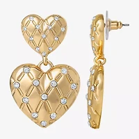 Juicy By Juicy Couture Gold Tone Womens Crystal Drop Earrings