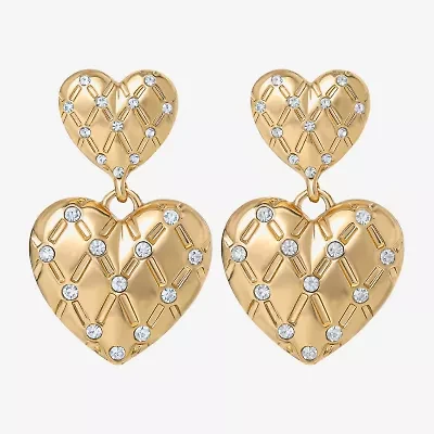Juicy By Juicy Couture Gold Tone Womens Crystal Drop Earrings
