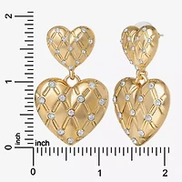 Juicy By Juicy Couture Gold Tone Womens Crystal Drop Earrings