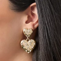 Juicy By Juicy Couture Gold Tone Womens Crystal Drop Earrings