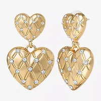 Juicy By Juicy Couture Gold Tone Womens Crystal Drop Earrings