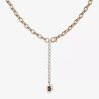 Juicy By Juicy Couture Gold Tone Womens Pink Crystal Alloy Bow Heart 18 Inch Pendant Necklace