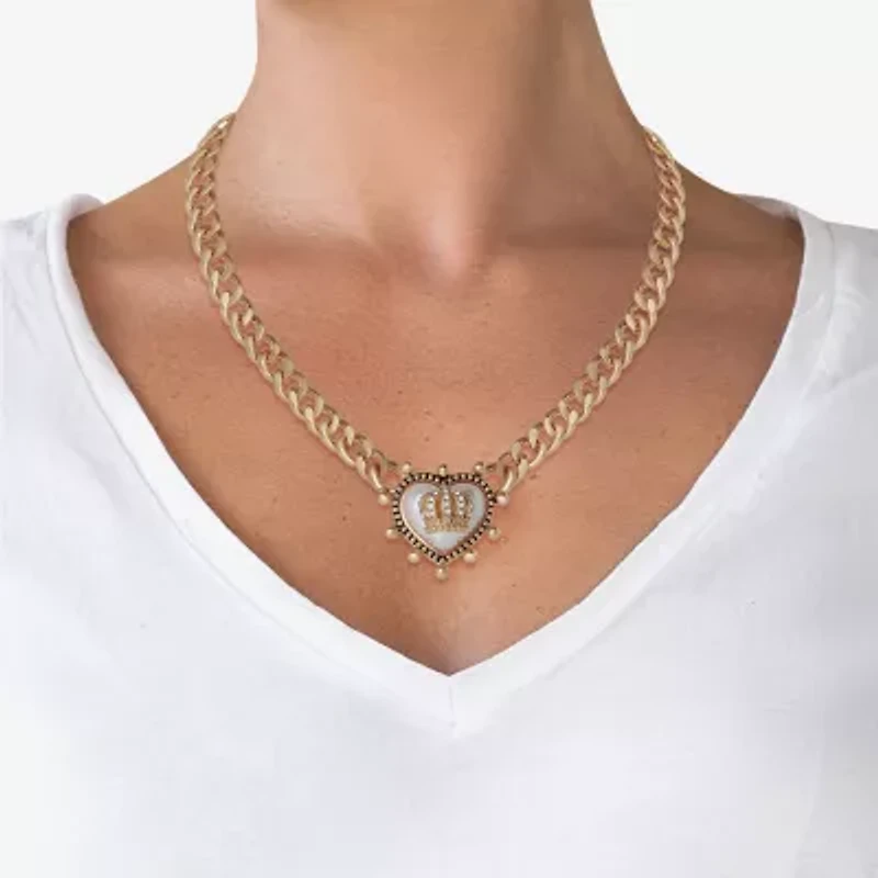 Juicy By Juicy Couture Gold Tone Womens 18 Inch Collar Necklace
