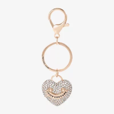 Juicy By Juicy Couture Gold Tone Pave Heart Key Chain