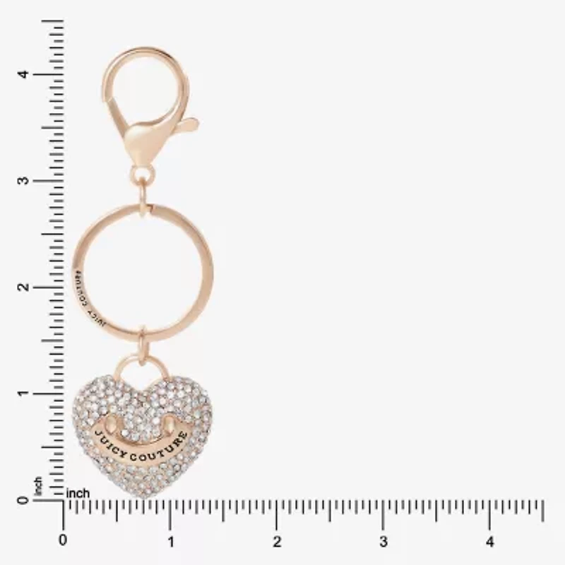 Juicy By Juicy Couture Gold Tone Pave Heart Key Chain