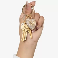 Juicy By Juicy Couture Gold Tone Pave Heart Key Chain