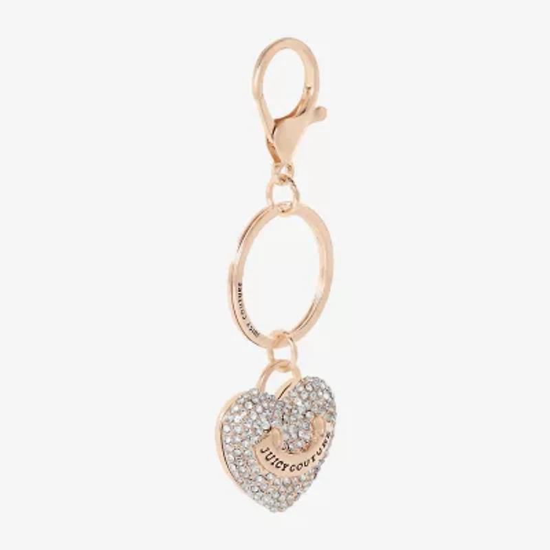 Juicy By Juicy Couture Gold Tone Pave Heart Key Chain