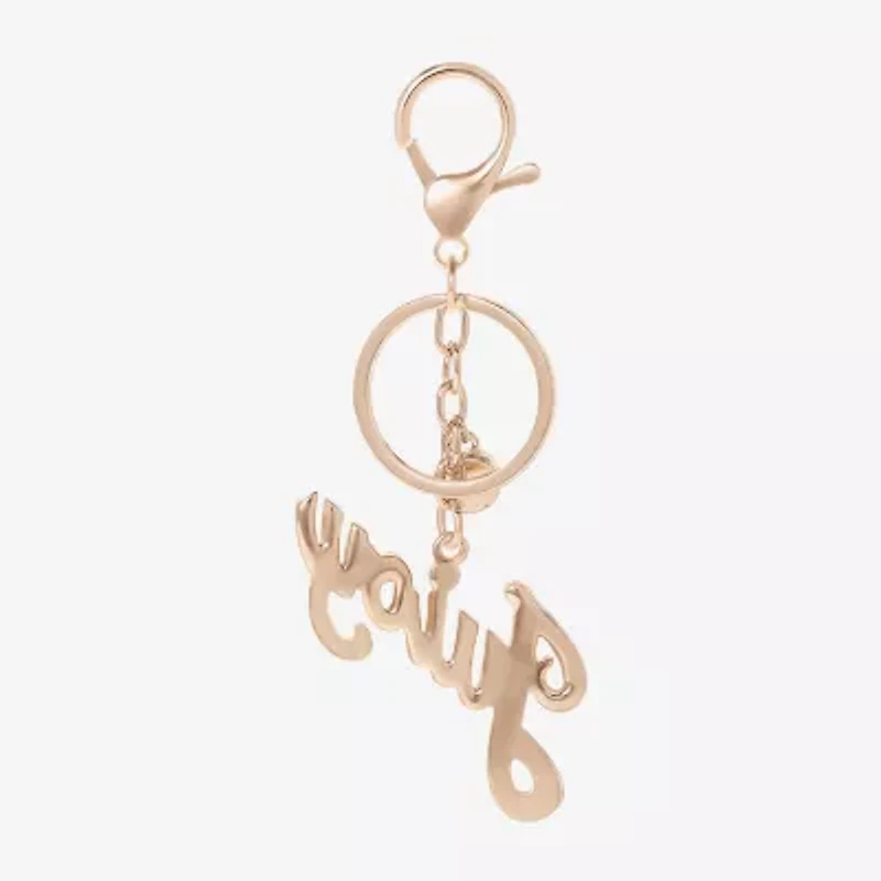 Juicy By Juicy Couture Gold Tone Script Key Chain