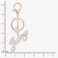 Juicy By Juicy Couture Gold Tone Script Key Chain