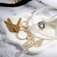 Juicy By Juicy Couture Gold Tone Script Key Chain