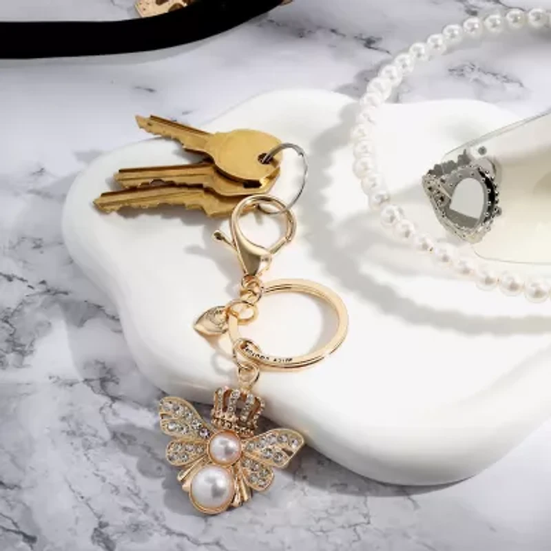 Juicy By Juicy Couture Gold Tone Queen Bee Key Chain