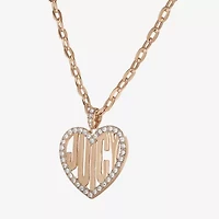 Juicy By Juicy Couture Gold Tone Womens Crystal Alloy Heart 20 Inch Pendant Necklace