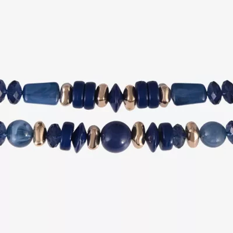 Mixit Gold Tone Womens 18 Inch Beaded Necklace