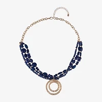 Mixit Gold Tone Womens Inch Beaded Necklace