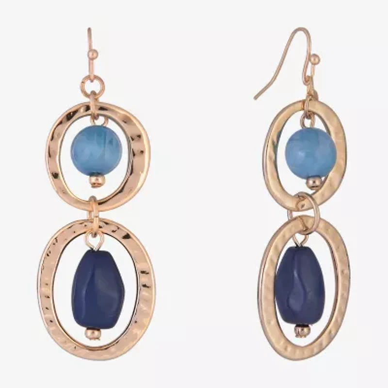 Mixit Gold Tone Womens Drop Earrings