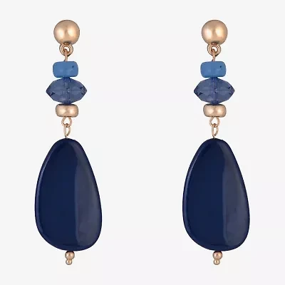 Mixit Gold Tone Womens Drop Earrings