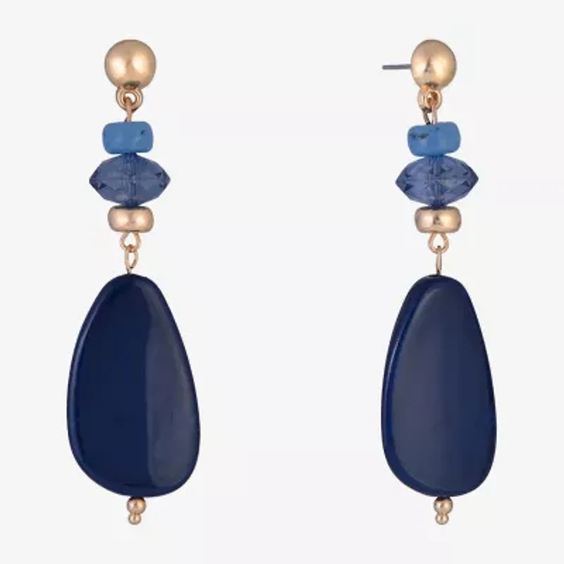 Mixit Gold Tone Womens Drop Earrings