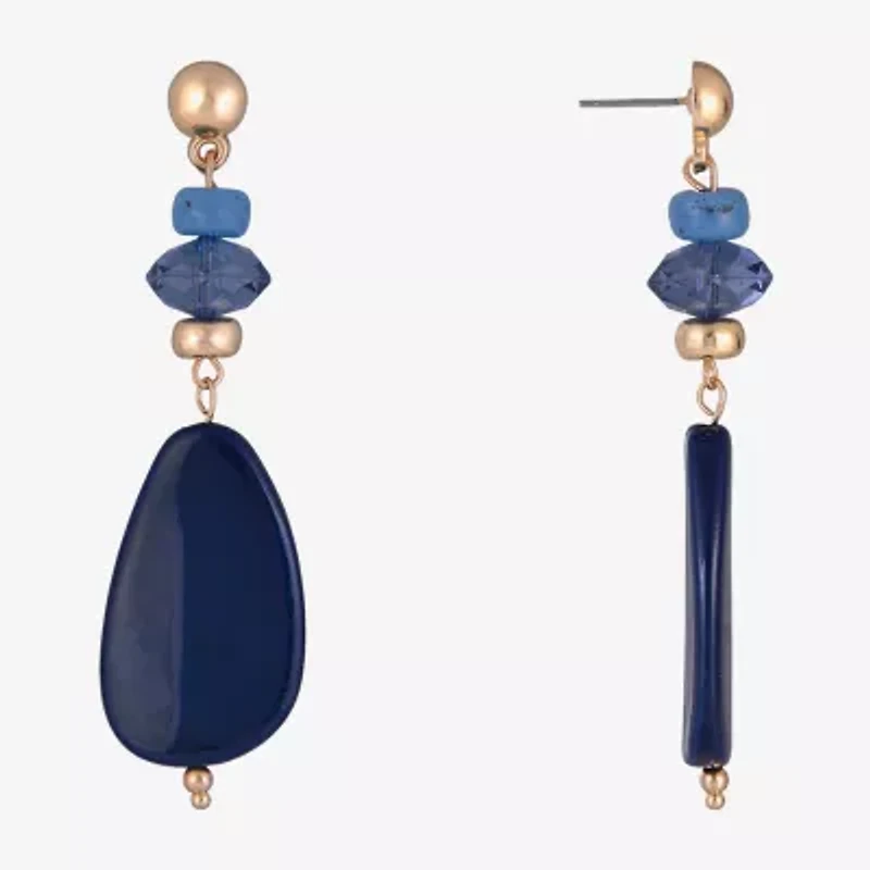 Mixit Gold Tone Womens Drop Earrings