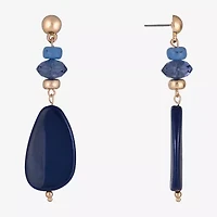 Mixit Gold Tone Womens Drop Earrings