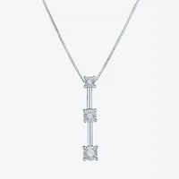 Diamond Accent G-H / Si2-I1 Womens Lab Grown White 10K Gold 18 Inch Pendant Necklace