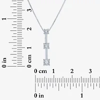 Diamond Accent G-H / Si2-I1 Womens Lab Grown White 10K Gold 18 Inch Pendant Necklace