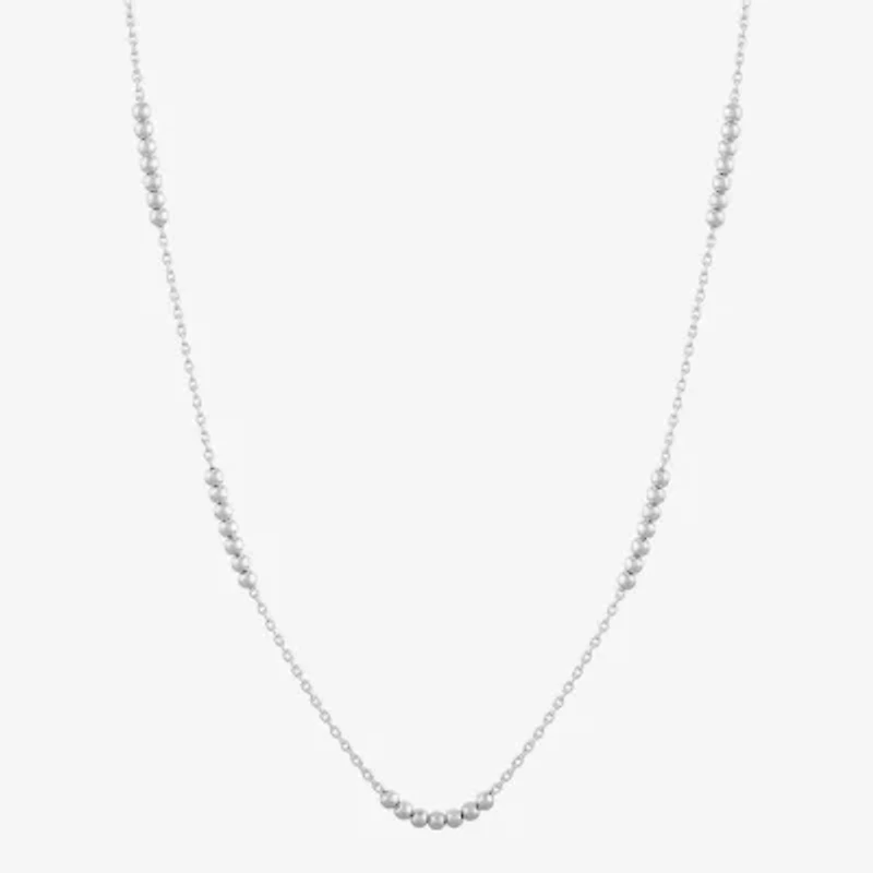 Made in Italy Womens Sterling Silver 18 Inch Cable Chain Necklace