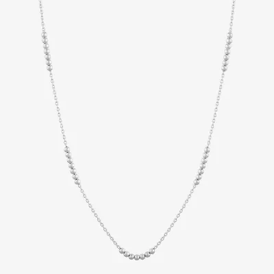 Made in Italy Womens Sterling Silver 18 Inch Cable Chain Necklace