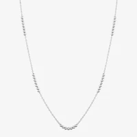 Made in Italy Womens Sterling Silver 18 Inch Cable Chain Necklace