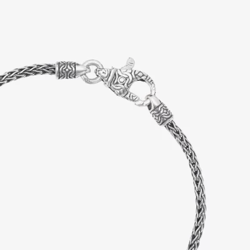 Bali Inspired Womens Genuine Multi Color Abalone Sterling Silver Butterfly Charm Bracelet