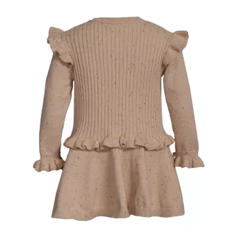 Bonnie Jean Girls Long Sleeve Ruffled A-Line Dress