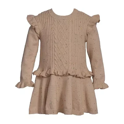 Bonnie Jean Girls Long Sleeve Ruffled A-Line Dress