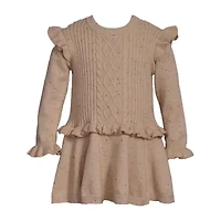 Bonnie Jean Girls Long Sleeve Ruffled A-Line Dress