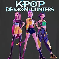K Pop Demon Hunters Little & Big Kid Girls Crew Neck Short Sleeve Regular Fit Graphic T-Shirt