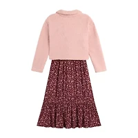 Knit Works Big Kid Girls Midi Floral 2-pc. Dress Set