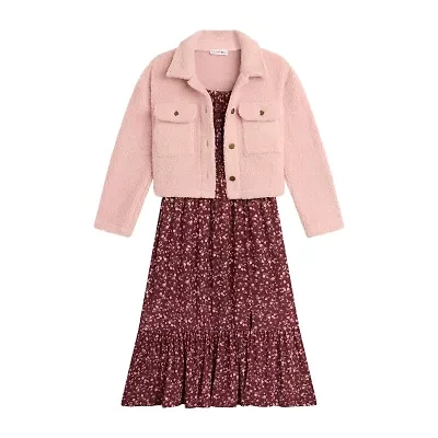 Knit Works Big Kid Girls Midi Floral 2-pc. Dress Set