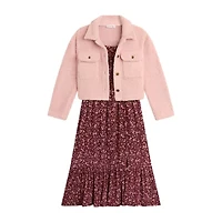 Knit Works Big Kid Girls Midi Floral 2-pc. Dress Set